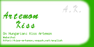 artemon kiss business card